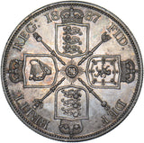 1887 Double Florin - Victoria British Silver Coin - Very Nice
