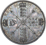 1887 Double Florin - Victoria British Silver Coin - Very Nice