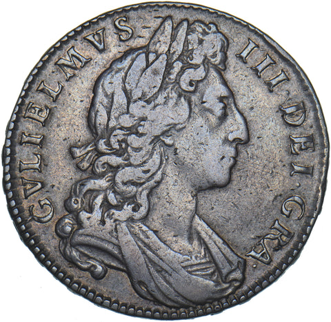 1700 Halfcrown - William III British Silver Coin - Nice