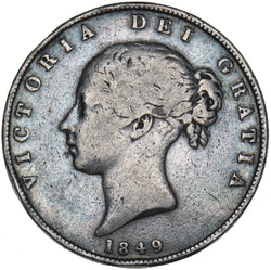1849 Halfcrown - Victoria British Silver Coin