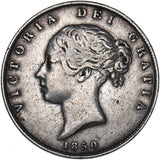 1850 Halfcrown - Victoria British Silver Coin - Nice