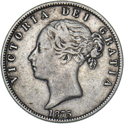 1875 Halfcrown - Victoria British Silver Coin - Nice