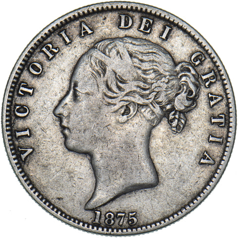 1875 Halfcrown - Victoria British Silver Coin - Nice