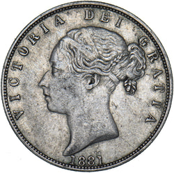 1881 Halfcrown - Victoria British Silver Coin - Very Nice