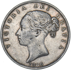 1886 Halfcrown - Victoria British Silver Coin - Very Nice