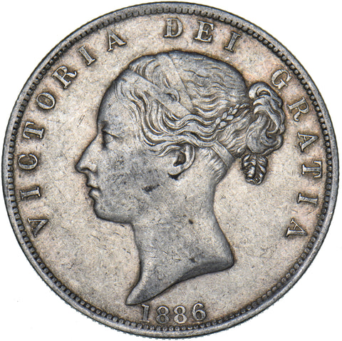 1886 Halfcrown - Victoria British Silver Coin - Very Nice