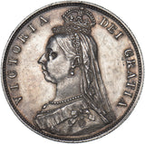 1888 Halfcrown - Victoria British Silver Coin - Very Nice