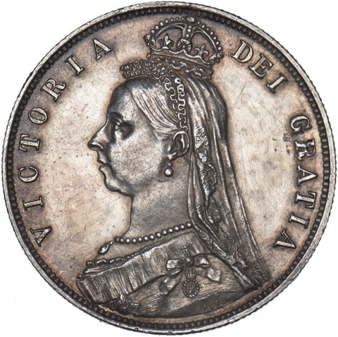 1888 Halfcrown - Victoria British Silver Coin - Very Nice