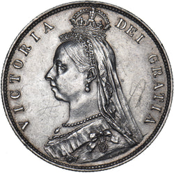 1892 Halfcrown (Obv. Graffiti) - Victoria British Silver Coin