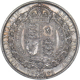 1892 Halfcrown (Obv. Graffiti) - Victoria British Silver Coin