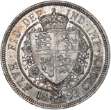 1893 Halfcrown - Victoria British Silver Coin - Superb