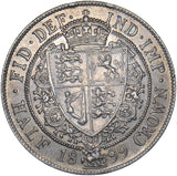 1899 Halfcrown - Victoria British Silver Coin - Very Nice