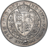 1900 Halfcrown - Victoria British Silver Coin - Very Nice