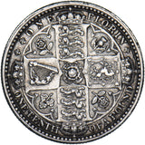 1849 Godless Florin - Victoria British Silver Coin - Nice