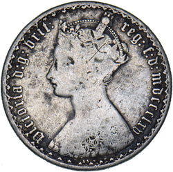 1865 Gothic Florin - Victoria British Silver Coin