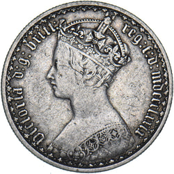 1879 Gothic Florin - Victoria British Silver Coin - Nice