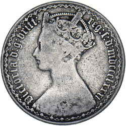 1881 Gothic Florin (xxri Flaw) - Victoria British Silver Coin