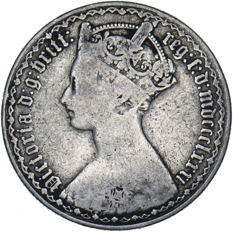 1881 Gothic Florin (xxri Flaw) - Victoria British Silver Coin