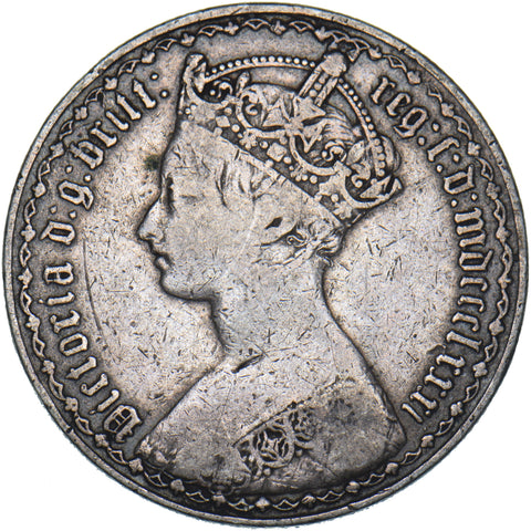 1881 Gothic Florin - Victoria British Silver Coin
