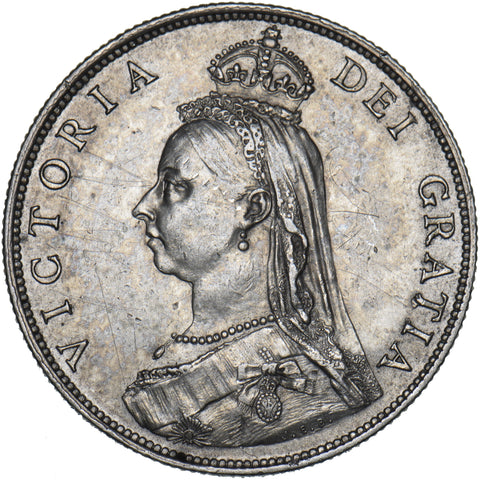 1887 Florin - Victoria British Silver Coin - Very Nice