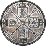 1887 Florin - Victoria British Silver Coin - Very Nice