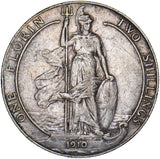 1910 Florin - Edward VII British Silver Coin - Nice