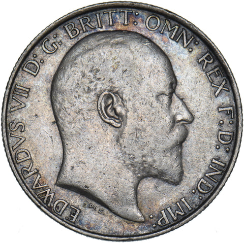 1910 Florin - Edward VII British Silver Coin - Nice