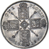 1919 Florin - George V British Silver Coin - Very Nice