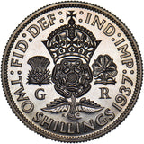 1937 Florin - George VI British Silver Coin - Superb