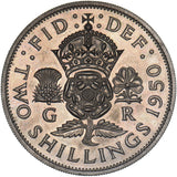 1950 Proof Florin - George VI British Coin - Superb