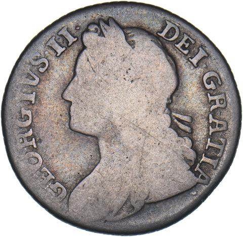 1739 Shilling - George II British Silver Coin