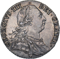 1787 Shilling - George III British Silver Coin - Very Nice