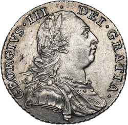 1797 Shilling - George III British Silver Coin - Very Nice