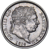 1816 Shilling - George III British Silver Coin - Superb