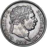 1819 Shilling - George III British Silver Coin - Nice