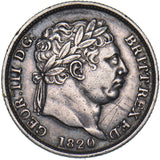1820 Shilling - George III British Silver Coin - Nice