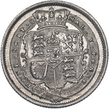 1820 Shilling (I/I in HONI) - George III British Silver Coin - Very Nice