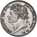 1824 Shilling - George IV British Silver Coin - Nice