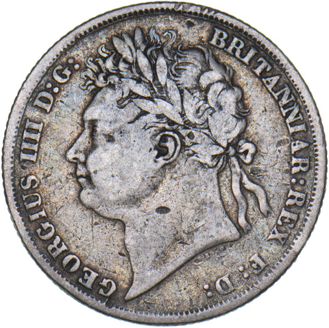 1824 Shilling - George IV British Silver Coin
