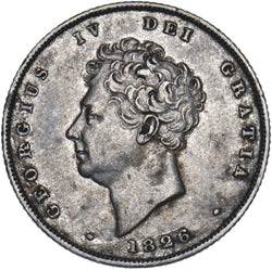 1826 Shilling - George IV British Silver Coin - Very Nice