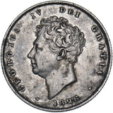 1826 Shilling - George IV British Silver Coin - Very Nice