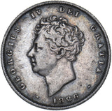 1826 Shilling - George IV British Silver Coin - Nice