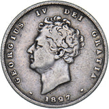 1827 Shilling - George IV British Silver Coin