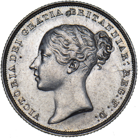 1838 Shilling - Victoria British Silver Coin - Very Nice