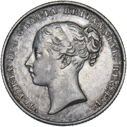 1842 Shilling - Victoria British Silver Coin - Nice