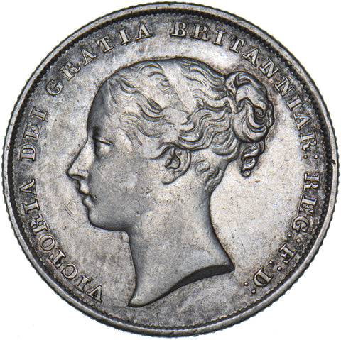 1842 Shilling - Victoria British Silver Coin - Nice