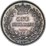 1844 Shilling - Victoria British Silver Coin - Superb