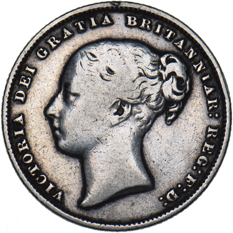 1864 Shilling (Die no. 68) - Victoria British Silver Coin