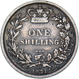 1871 Shilling (Die no. 51) - Victoria British Silver Coin