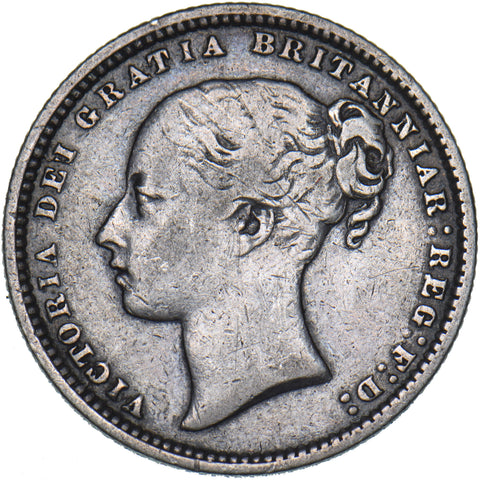 1872 Shilling (Die no. 26) - Victoria British Silver Coin
